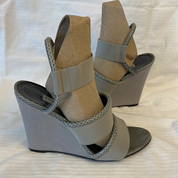 Balenciaga Paris Sandals Wedges Open Toe Shoes Size 38 - Picture 1 of 12